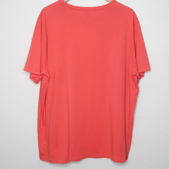 Polo Ralph Lauren Mens T-Shirt XXL Coral Orange Pink Front Pocket Casual - Picture 2 of 9